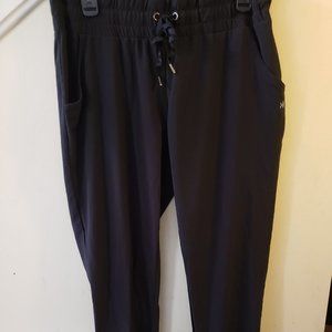 Thin Black Sweatpants with Stretchy Waist